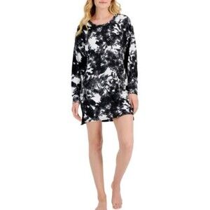Jenni Women's Supersoft Sleepshirt White Dynamic Tiedye Size Large
